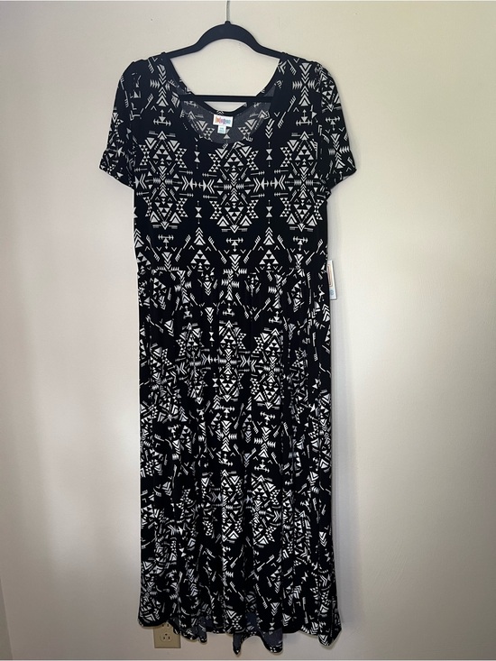 LuLaRoe Dresses & Skirts - LuLaRoe Riley Black and White Aztec Maxi Dress